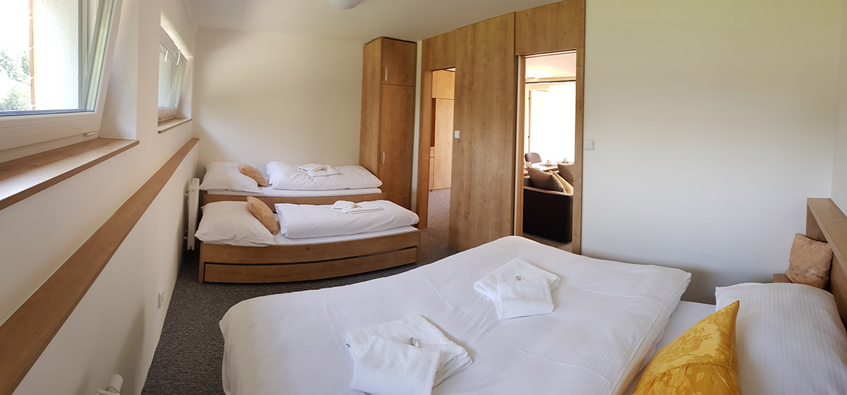 Ložnice rodinného apartmá